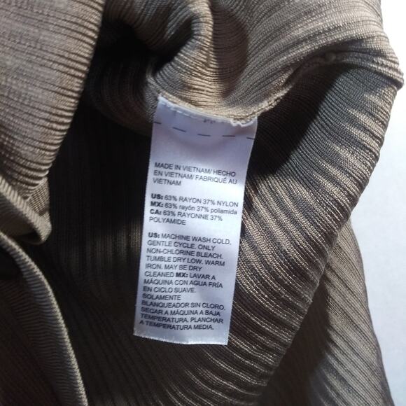 Chico's Flat-Back Ribbed Cardigan Tan Casual Office Size XL - Picture 11 of 12
